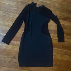 Fashion Nova Chic Black Long Sleeve Dress